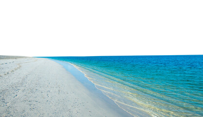 blue sea isolated on white background