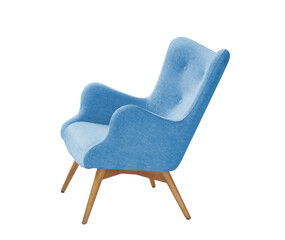 Comfortable armchair on white background. Interior element.