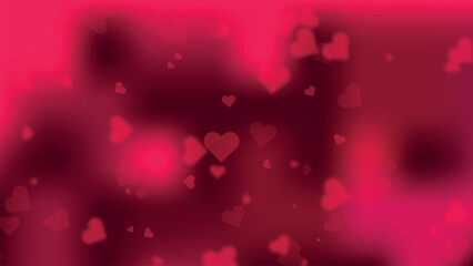 Obraz premium Valentine's day love concept with blurred red background and heartfelt emotions