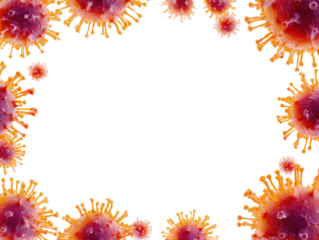 Coronavirus Frame with White Center for Text 