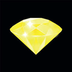 Yellow Diamond Gemstone with Sparkle