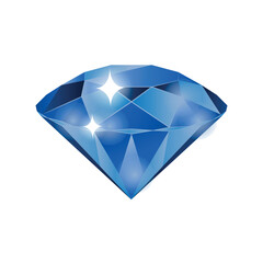 Blue Diamond Gemstone with Sparkle