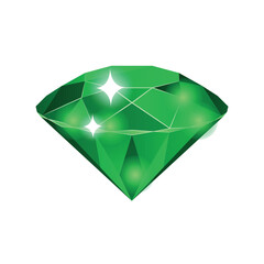 Dark green Diamond Gemstone with Sparkle