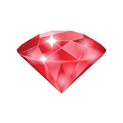 Red Diamond Gemstone with Sparkle