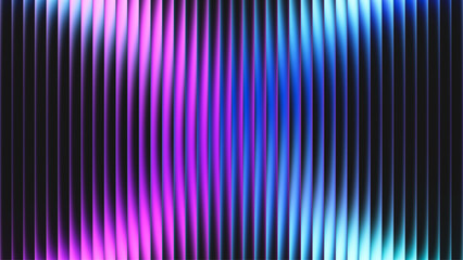 Neon light converges into powerful X shape glowing through layered fractal glass with ribbed optical distortion. Pink blue gradients collide and blend with sense of motion and depth for futuristic art