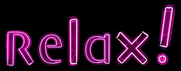 Relax! n&eacute;ons roses