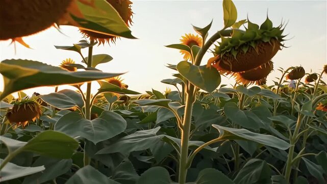 sunflower and bee