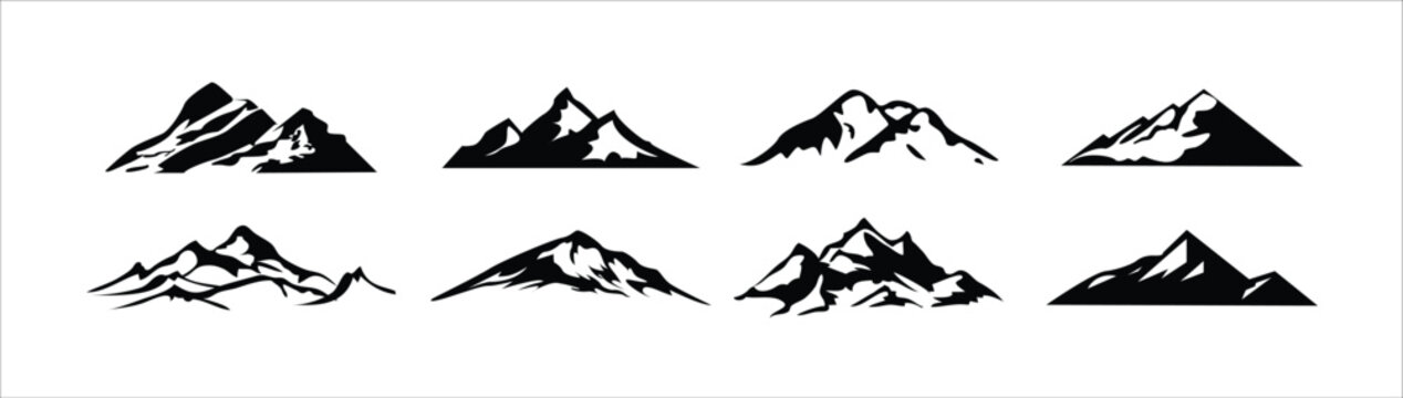 Set of mountains vector illustration