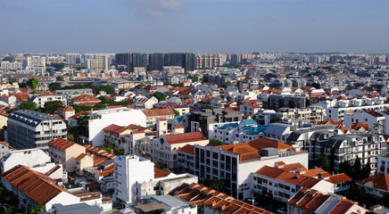 Cityscape apartments & buildings, Katong, Singapore