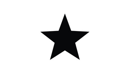 Simple black star design against a white background a striking silhouette