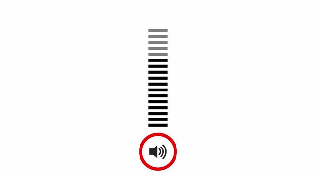 speaker volume animation volume up and down motion graphic audio speaker level animation volume control animation speaker sound waves animation in transparent background in 4K animation 