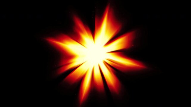 Light rays and glowing flare bursts energy