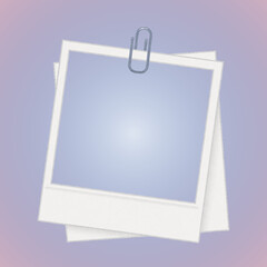 blank photo frames on clothesline