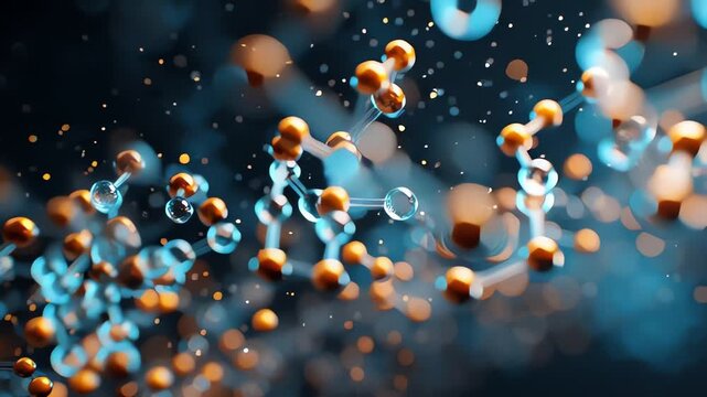 Dynamic atp molecule structure visualization science concept