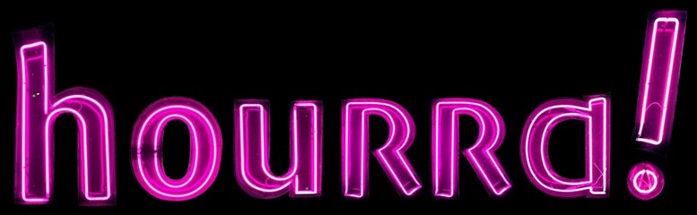 hourra! n&eacute;ons roses