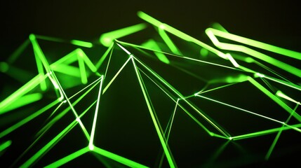 Abstract Green Digital Backdrop Visualizing Big Data Flow with Dynamic Lines, Information Networks, and Advanced Data Analytics Technology Concept.
