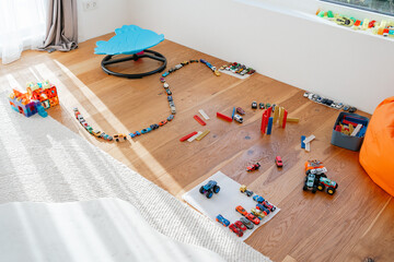 Kids Building Toys in Sunlight