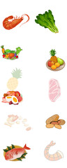 set of food icons