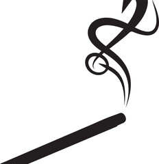 Obraz premium Incense Smoke Silhouette Vector Bundle