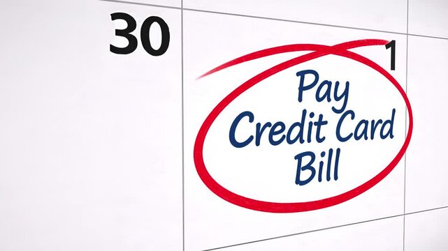 Credit card bill payment reminder to avoid late fees