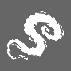 Smoke cloud icon. Vector special effect of puff or steam cloud. Fire blast, smog or fume. Dust or vapor template. Cartoon design white element of comic book