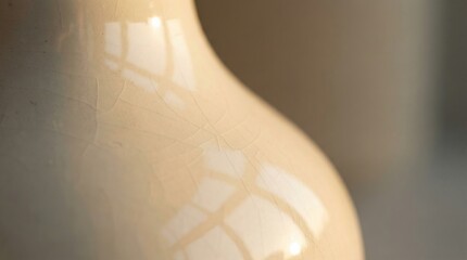 Elegant Ceramic Vase with Glossy Finish