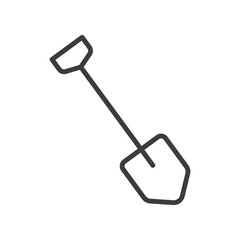 shovel icon, line vector icon