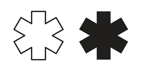 Obraz premium Asterisk icons. glyph icon vector on white background. Flat and line vector