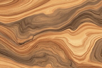 Fototapeta premium Abstract Brown Marble Pattern with Wavy Lines and Rich Texture for Interior Design
