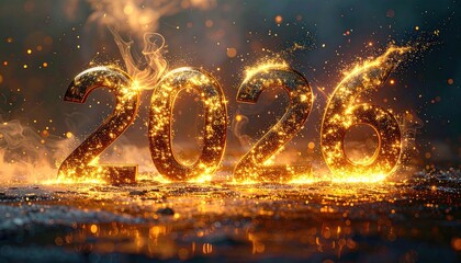 Fiery 2026 New Year Celebration Concept.