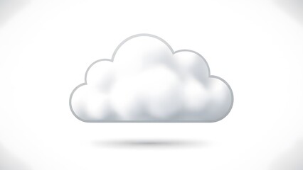 A fluffy cloud floating in the sky. It appears soft and inviting, a symbol of freedom