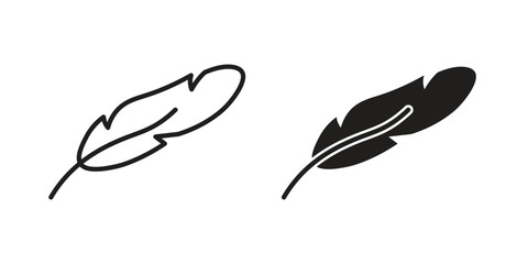 Feather icons. glyph icon vector on white background. Flat and line vector © Ranveer