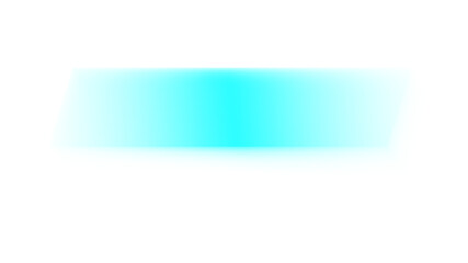 Abstract teal gradient rectangle shape on transparent background