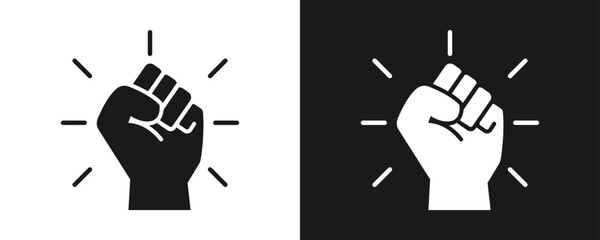 Autonomy Icon Set Glyph In White And Black Background