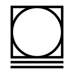 Advanced drying cycle. Square with a circle inside and underlined by two lines. Information on the garment label. Marking. Warning symbol.
