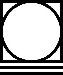 Advanced drying cycle. Square with a circle inside and underlined by two lines. Information on the garment label. Marking. Warning symbol.