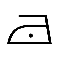 Iron silhouette symbol with one dot. Ironing temperature up to 110&deg;C. The fabric can withstand heat and contact with the soleplate of an iron up to 110&deg;C. Information on the garment label. Warning.