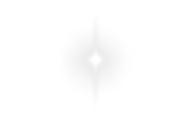 Glowing white stars with shimmering rays and lens flare effects. Great for Christmas designs and magical illustrations. Transparent background format.light effect Glow isolated white light effect