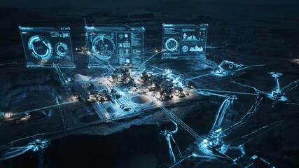 Abstract digital interface displaying data and diagrams - Powered by Adobe