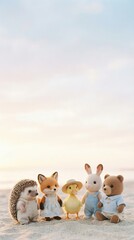 Cute Animal Friends Enjoying a Beach Day