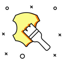 Filled outline Leather icon isolated on white background. Flat filled outline style with shadow. Vector