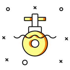 Filled outline Submarine icon isolated on white background. Military ship. Flat filled outline style with shadow. Vector