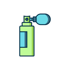 Filled outline Perfume icon isolated on white background. Flat filled outline style with shadow. Vector