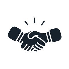 Obraz premium handshake icons minimalist flat style design, handshake Vector illustration on white background