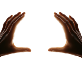 Hands Framing Light Source 