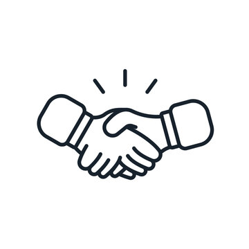 handshake icons minimalist flat style design, handshake Vector illustration on white background
