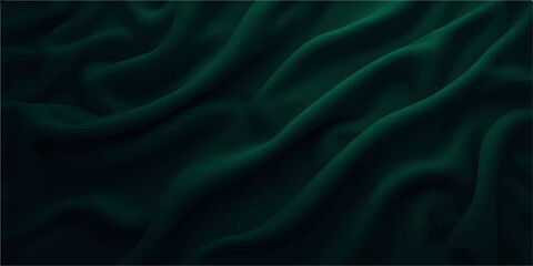 Obraz premium Green silk and satin fabric background with smooth flowing texture