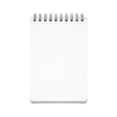 Modern notepad with blank page isolated on transparent background