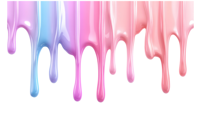 Red paint drip splatter flowing from top, isolated on a white background - Powered by Adobe