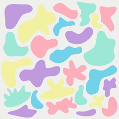 Soft color pakette abstract geometry shapes